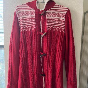 LL Bean Christmas Cardigan S